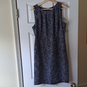 Michael Kors Textured Black and White Midi Dress